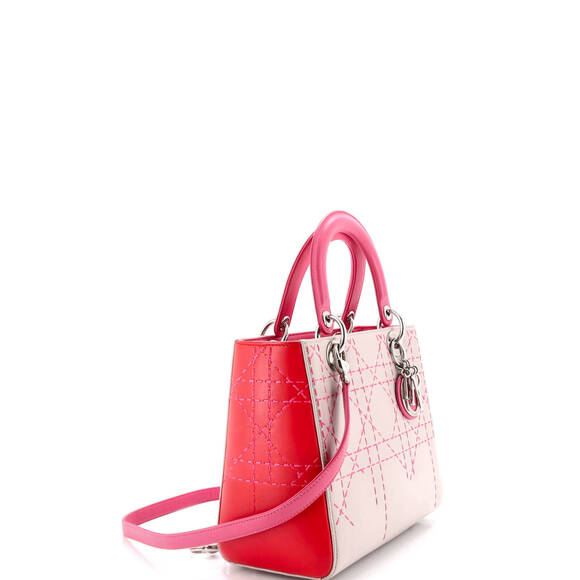 Christian Dior Medium Lady Dior Bag Cannage Stitch Leather - Picture 2 of 6